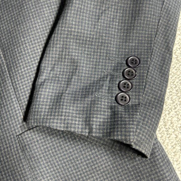 JKT Britches by Samtex Mens Suit Jacket 42R Navy Gray - Picture 4 of 11